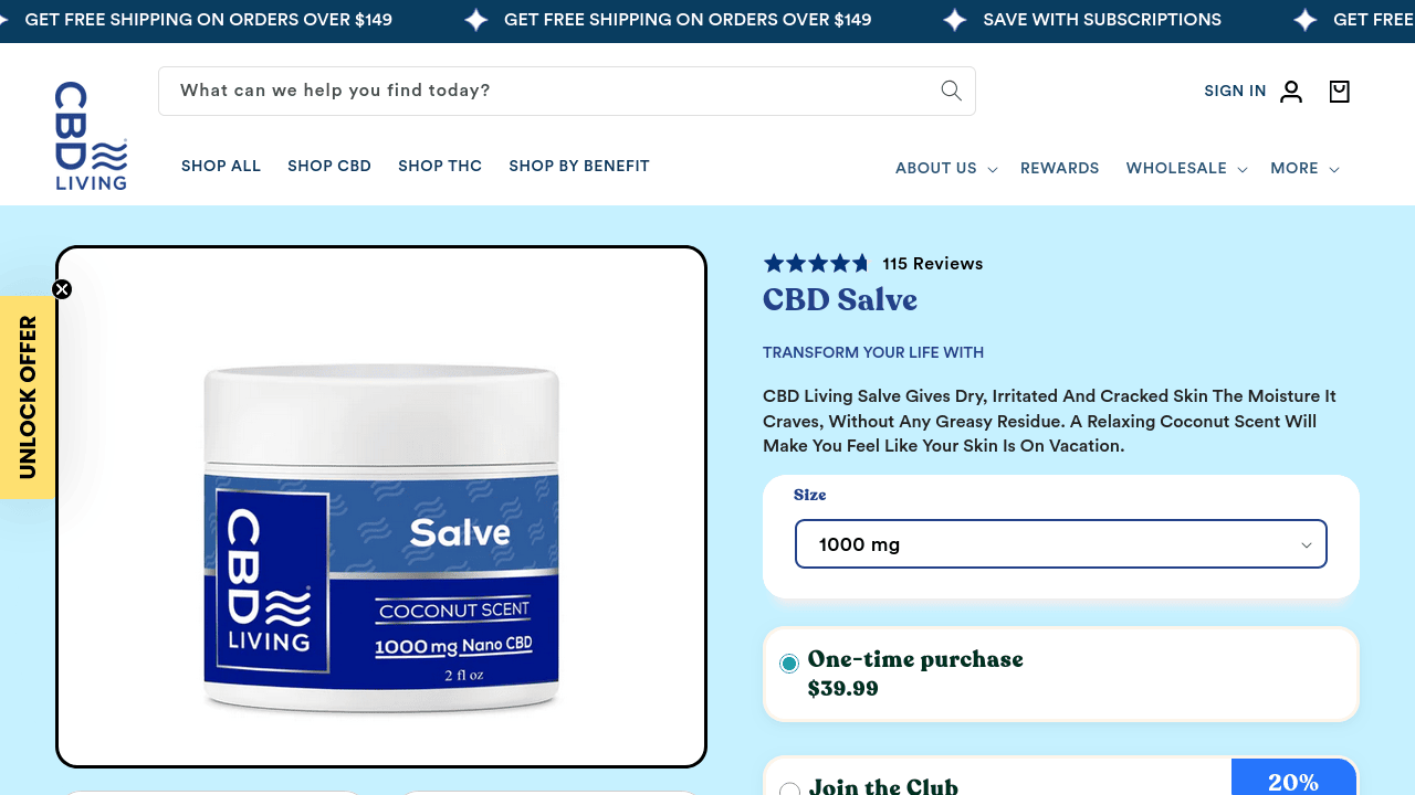 CBD Coconut Scent Salve thumbnail