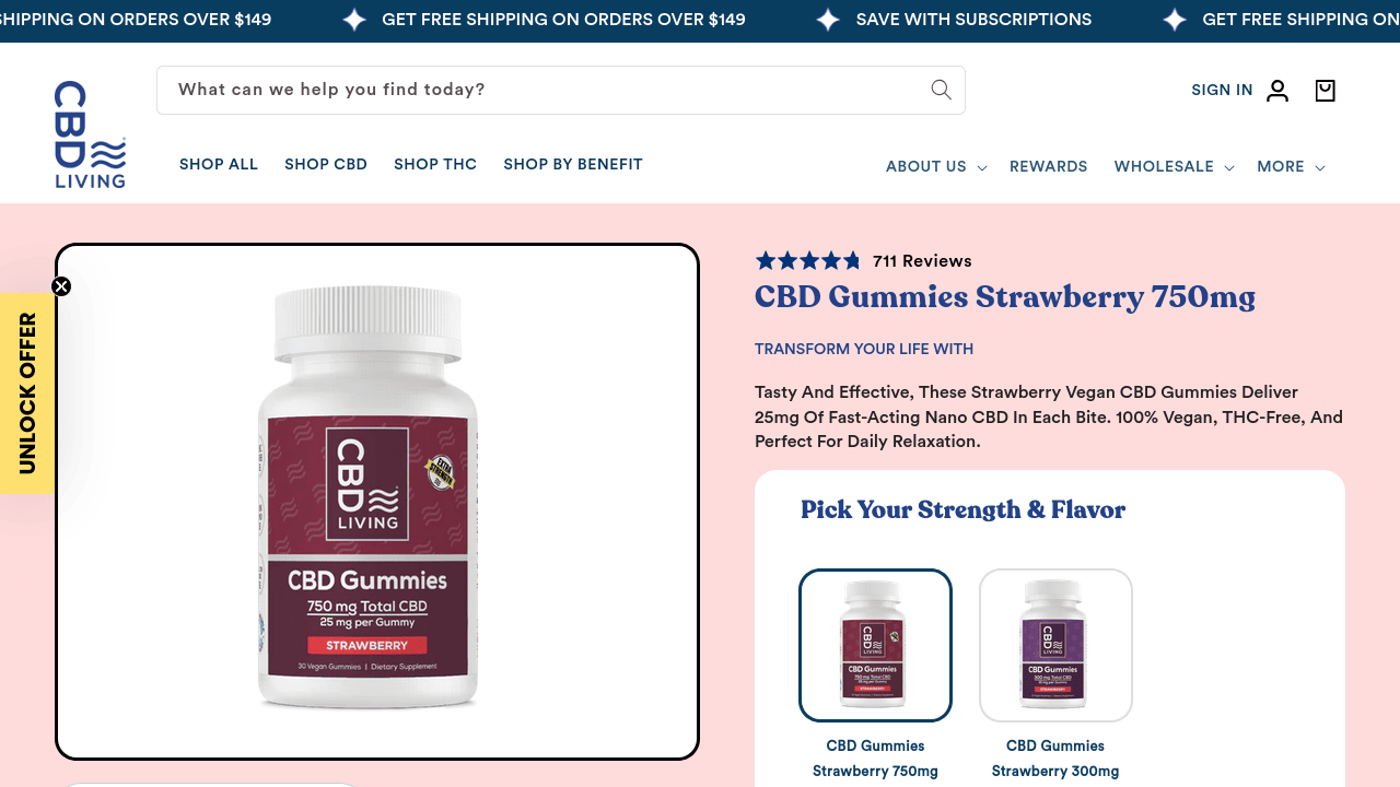 CBD Gummies Strawberry thumbnail