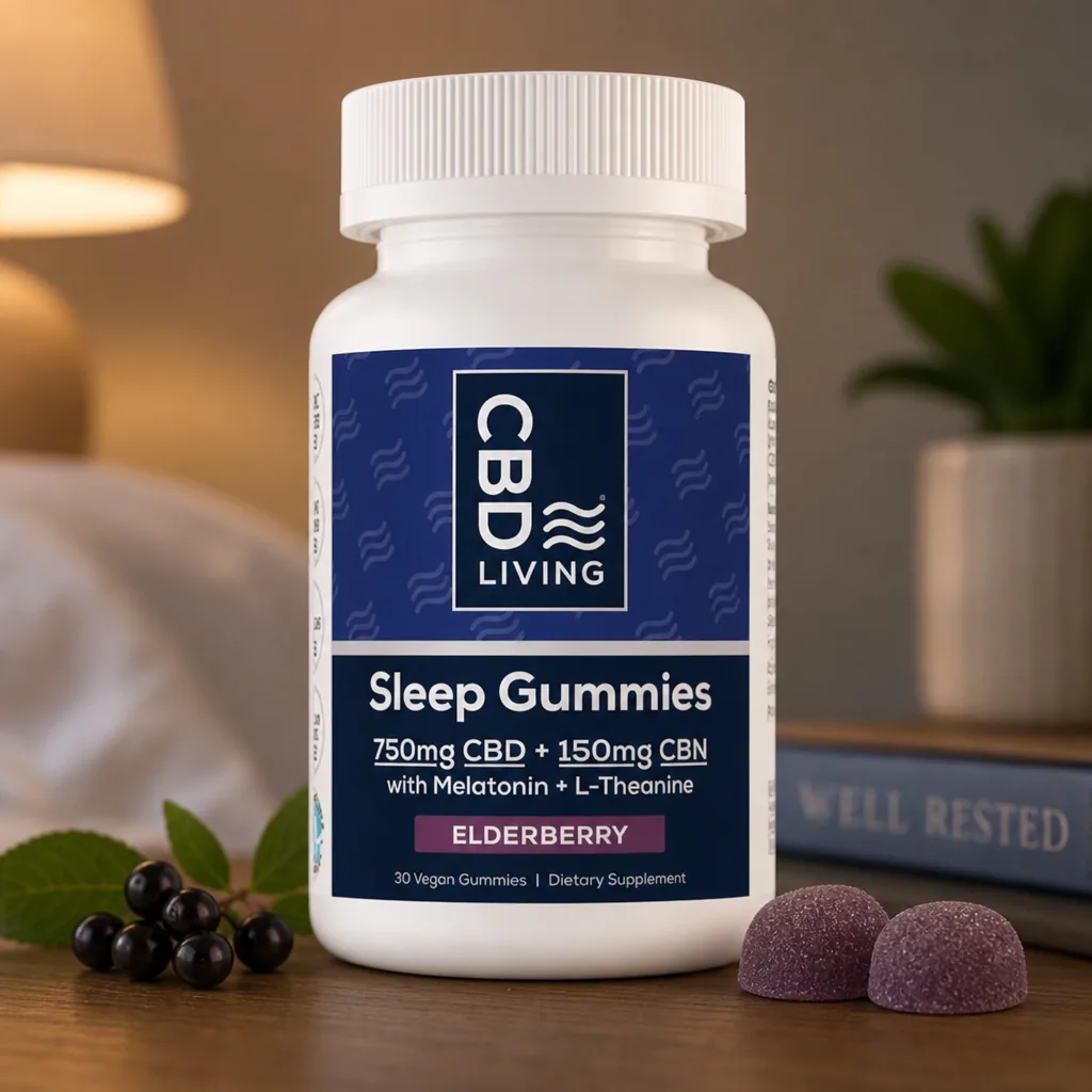 Living Vegan PM Gummies Elderberry Sleep