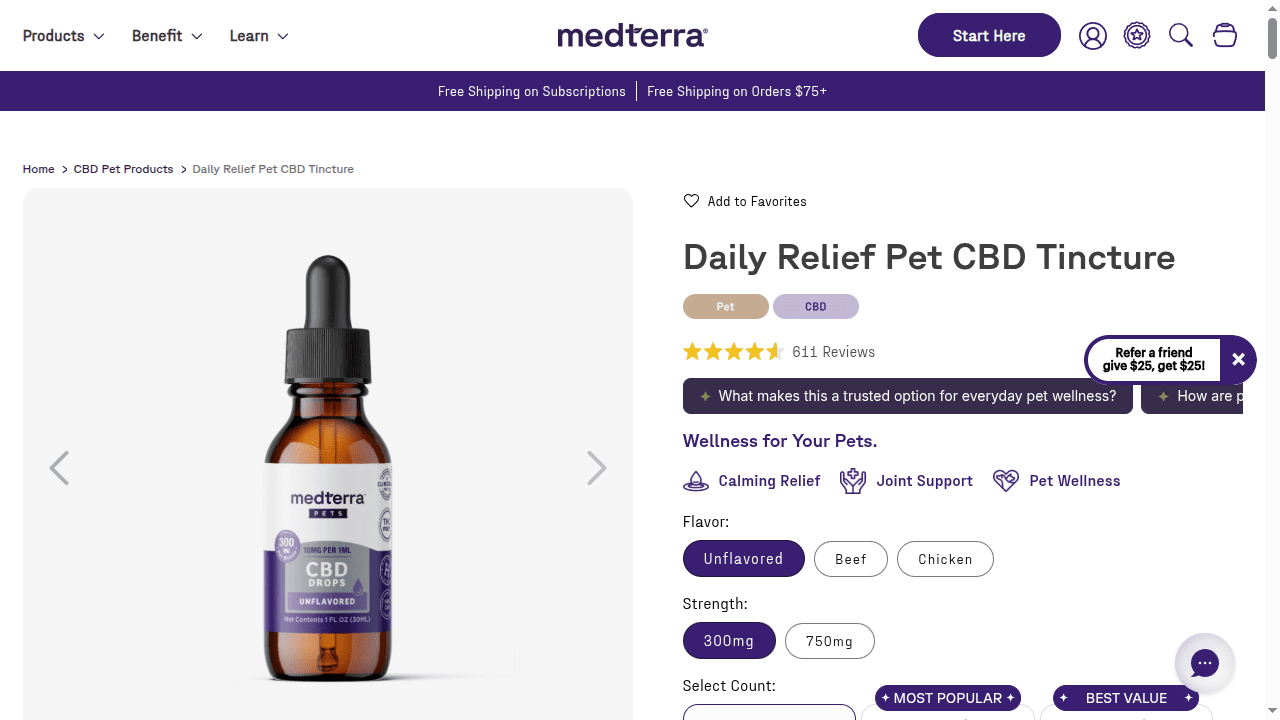 Daily Relief Pet CBD Tincture thumbnail