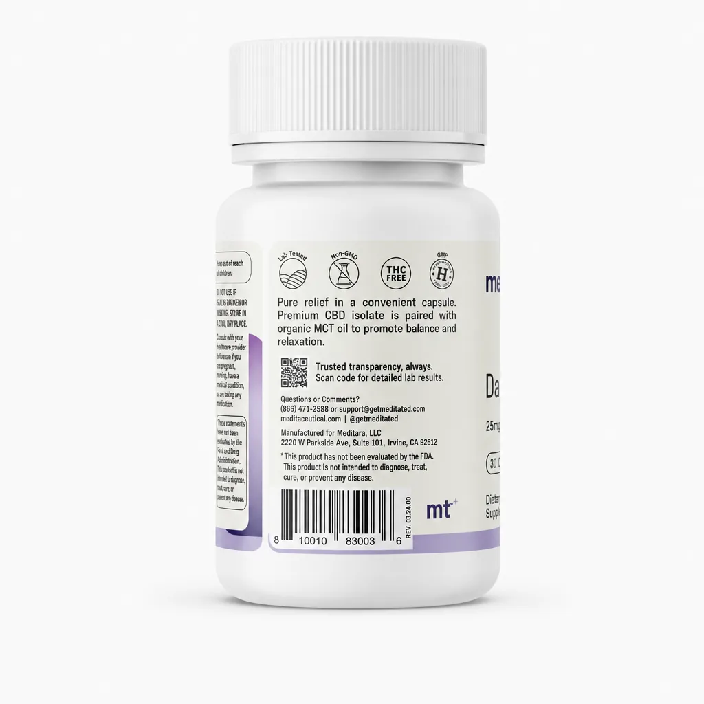Daily Relief CBD Isolate Capsules thumbnail