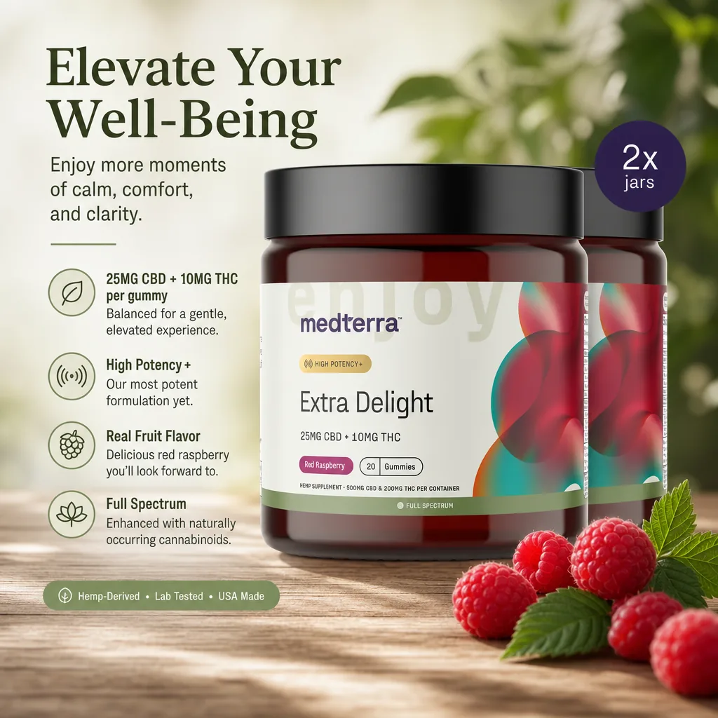 Medterra Extra Delight 10mg THC Gummies