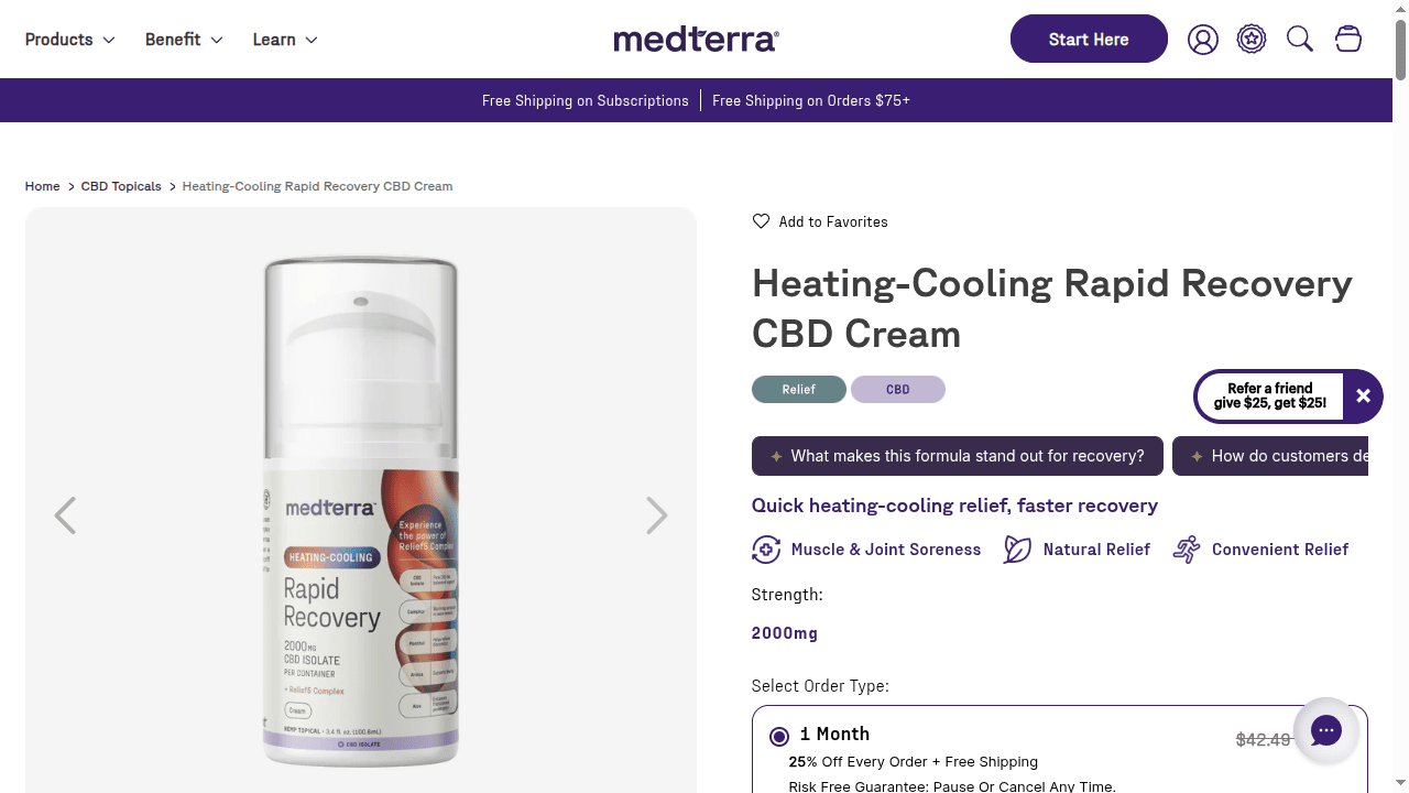 Heating-Cooling Rapid Recovery CBD Cream thumbnail