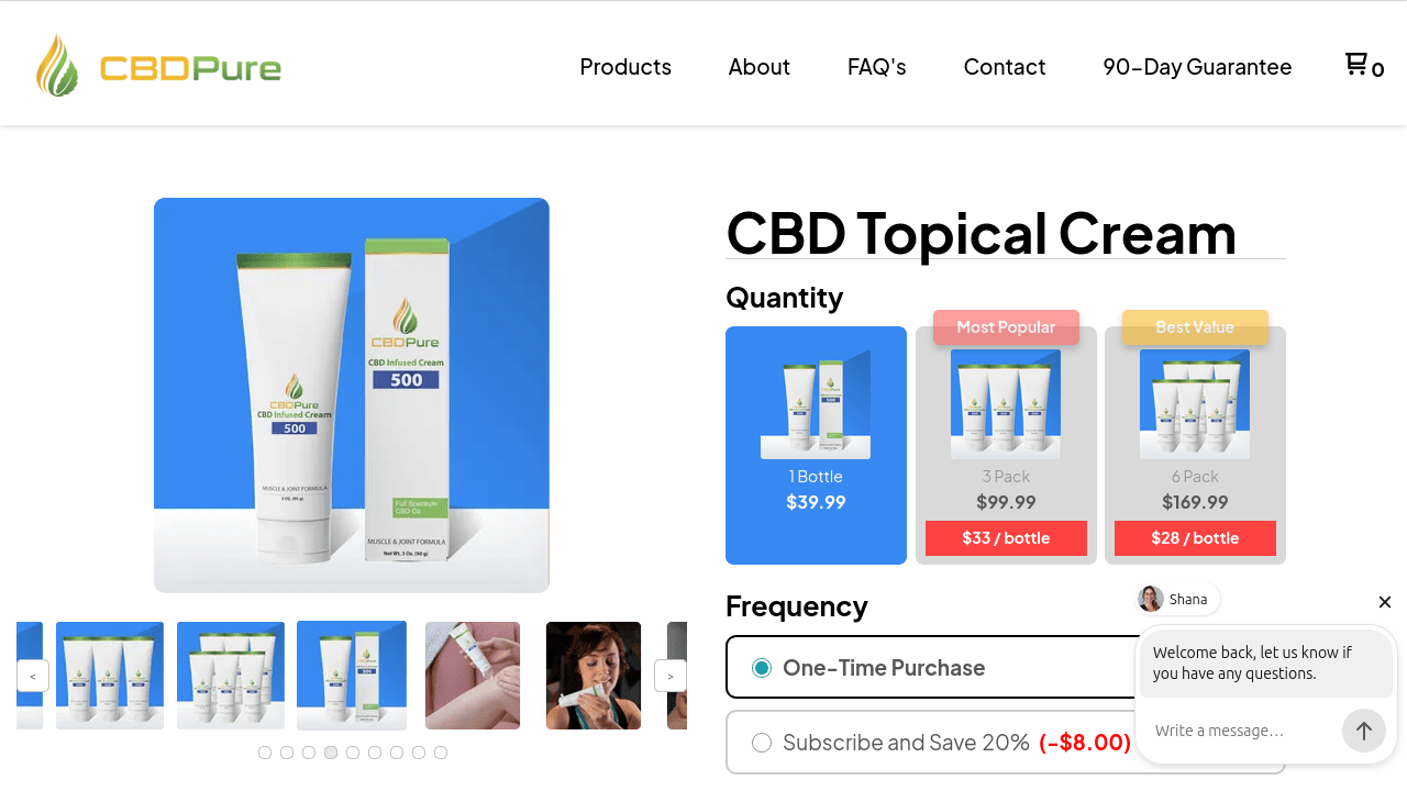 CBDPure Muscle & Joint Cream thumbnail