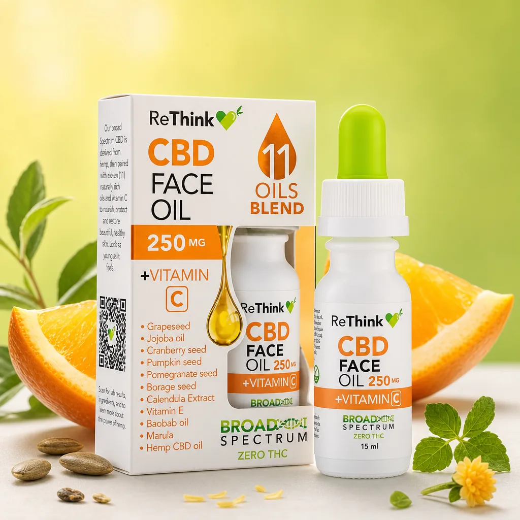 ReThink All Natural Face Oil + CBD & Vitamin C