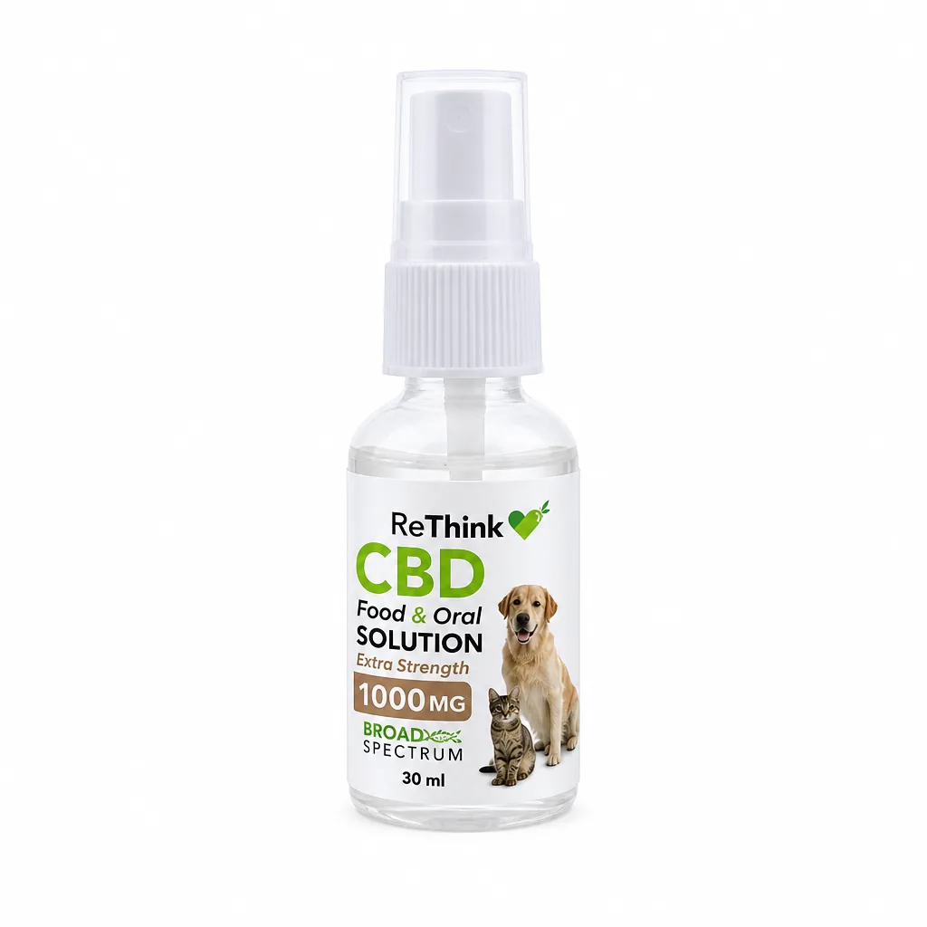 ReThink Bacon Flavored CBD Food & Oral Solution for Pets