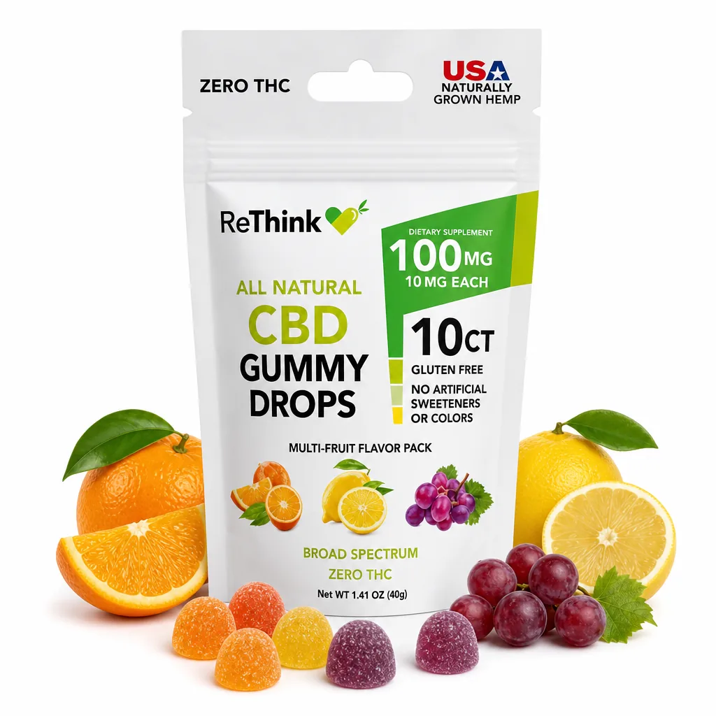 CBD Gummy Drops Bag - Multi-Fruit - thumbnail