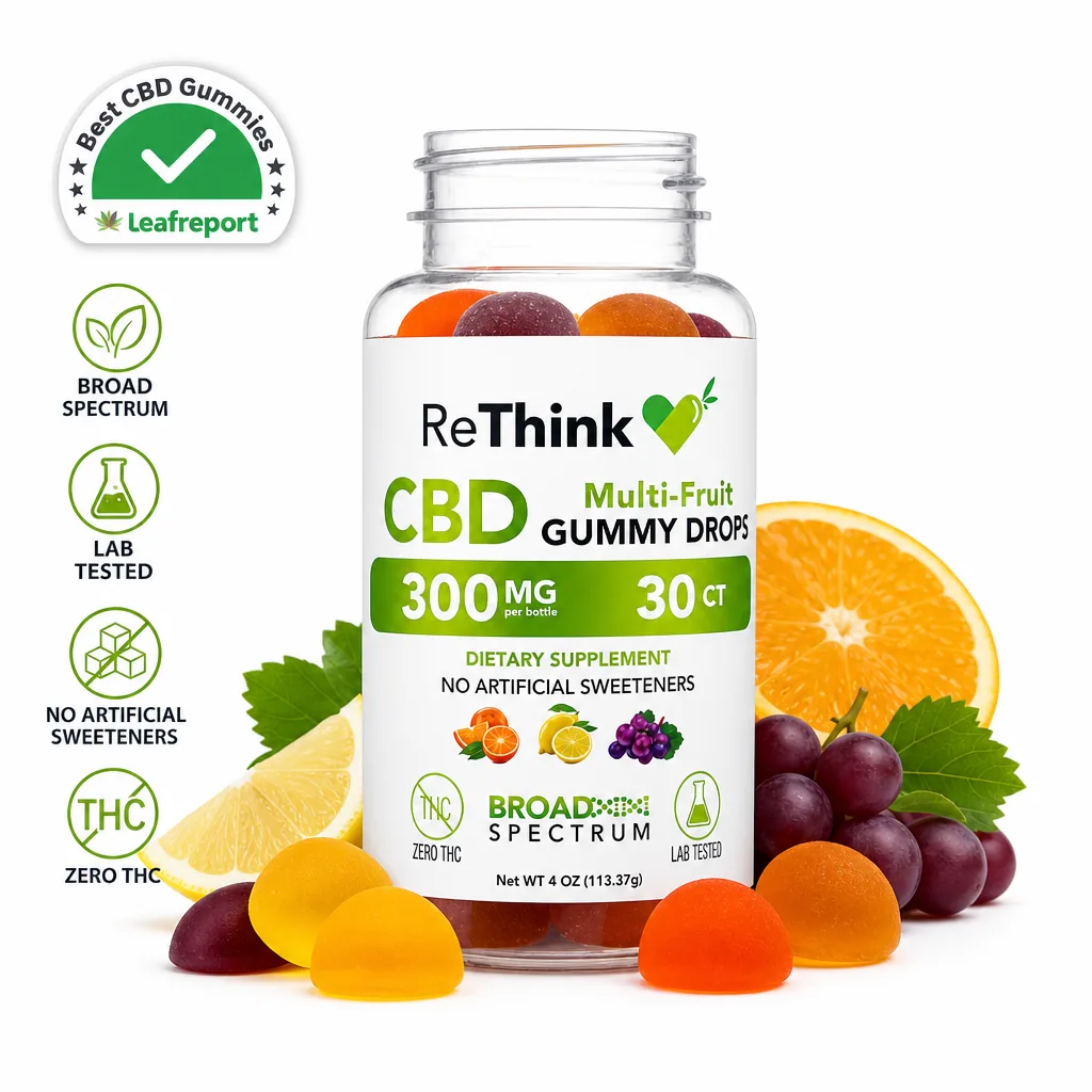 ReThink CBD Gummy Drops - Multi-Fruit -
