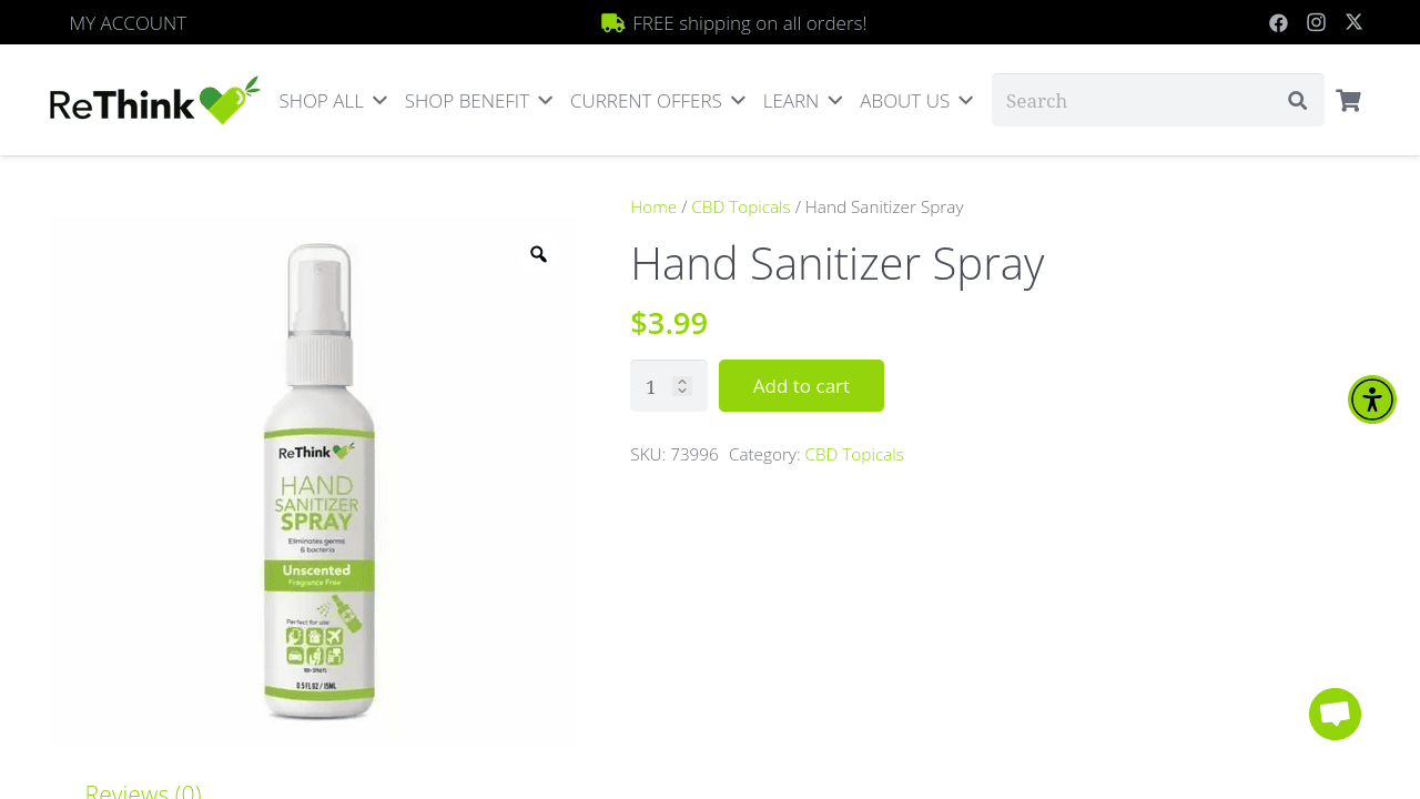 Hand Sanitizer Spray thumbnail