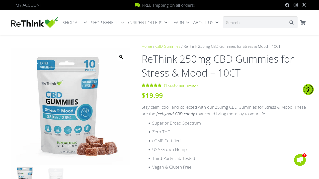 CBD Gummies for Stress & Mood thumbnail