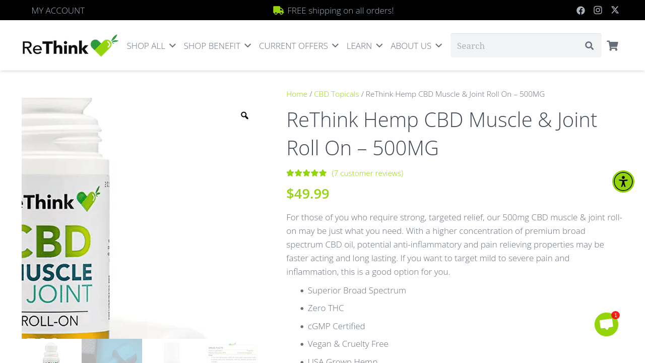 CBD Muscle & Joint Roll On thumbnail