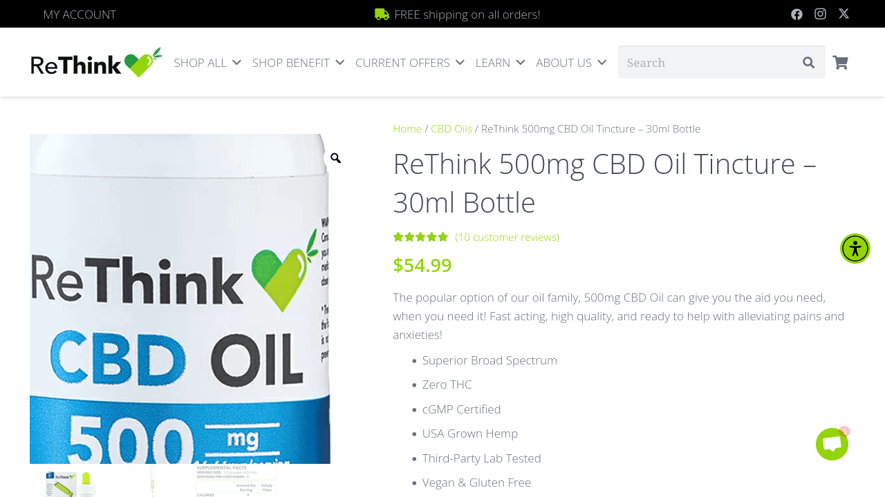CBD Oil Tincture thumbnail