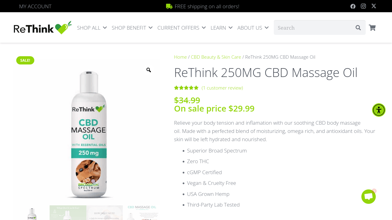 CBD Massage Oil thumbnail