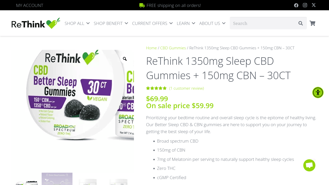 Sleep CBD Gummies + CBN thumbnail